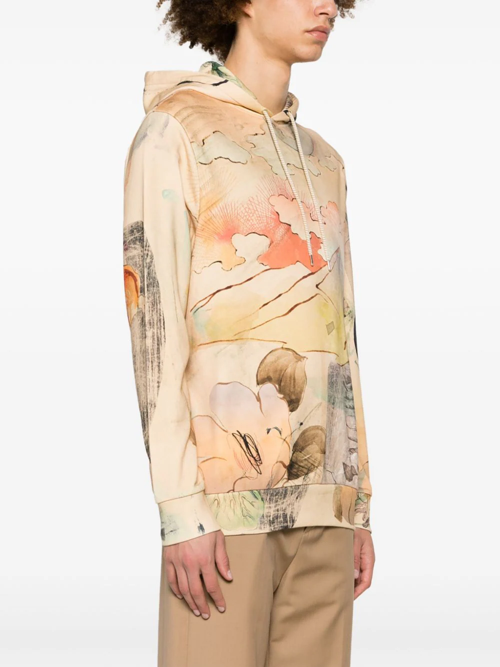 Mens Narcissus Print Hoodie