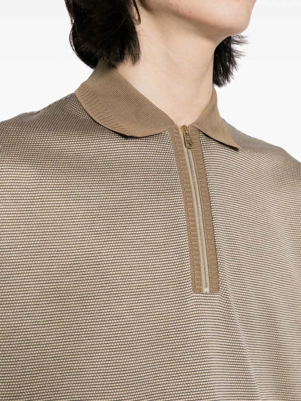 Mens Zip Polo Shirt