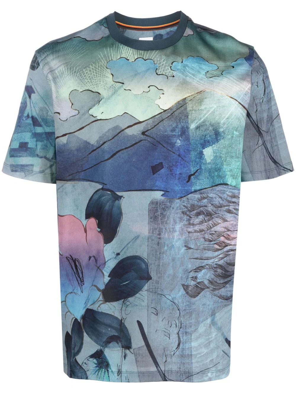 Mens Narcissus Print T-Shirt