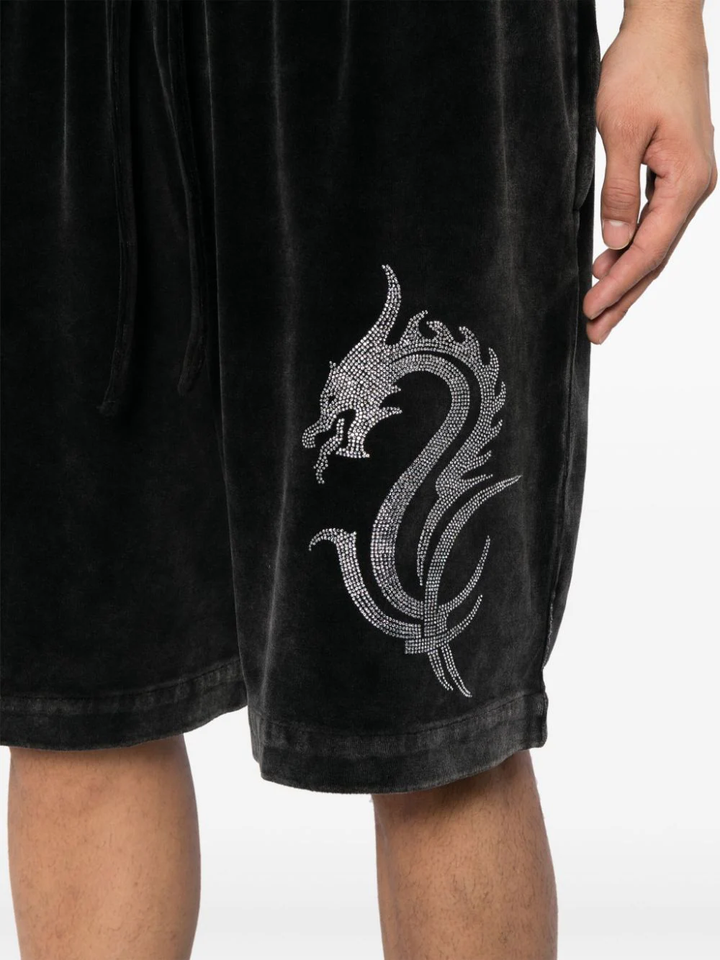 Dragon Crystal Hotfix Boxer Short In Velour Men