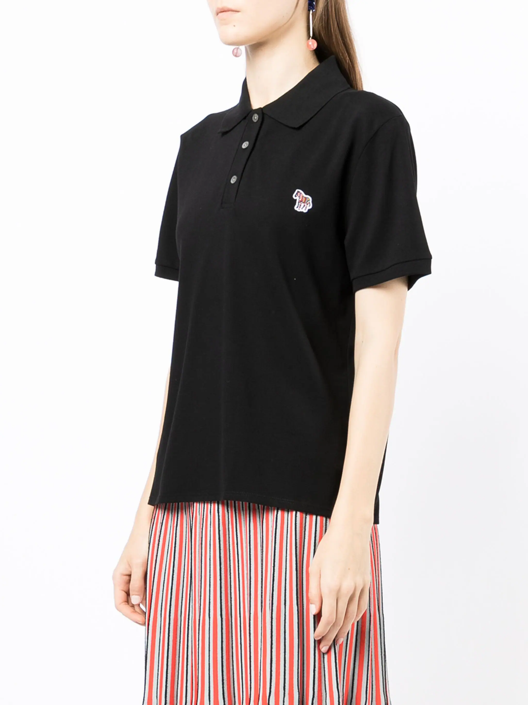 Womens Zebra Polo Top