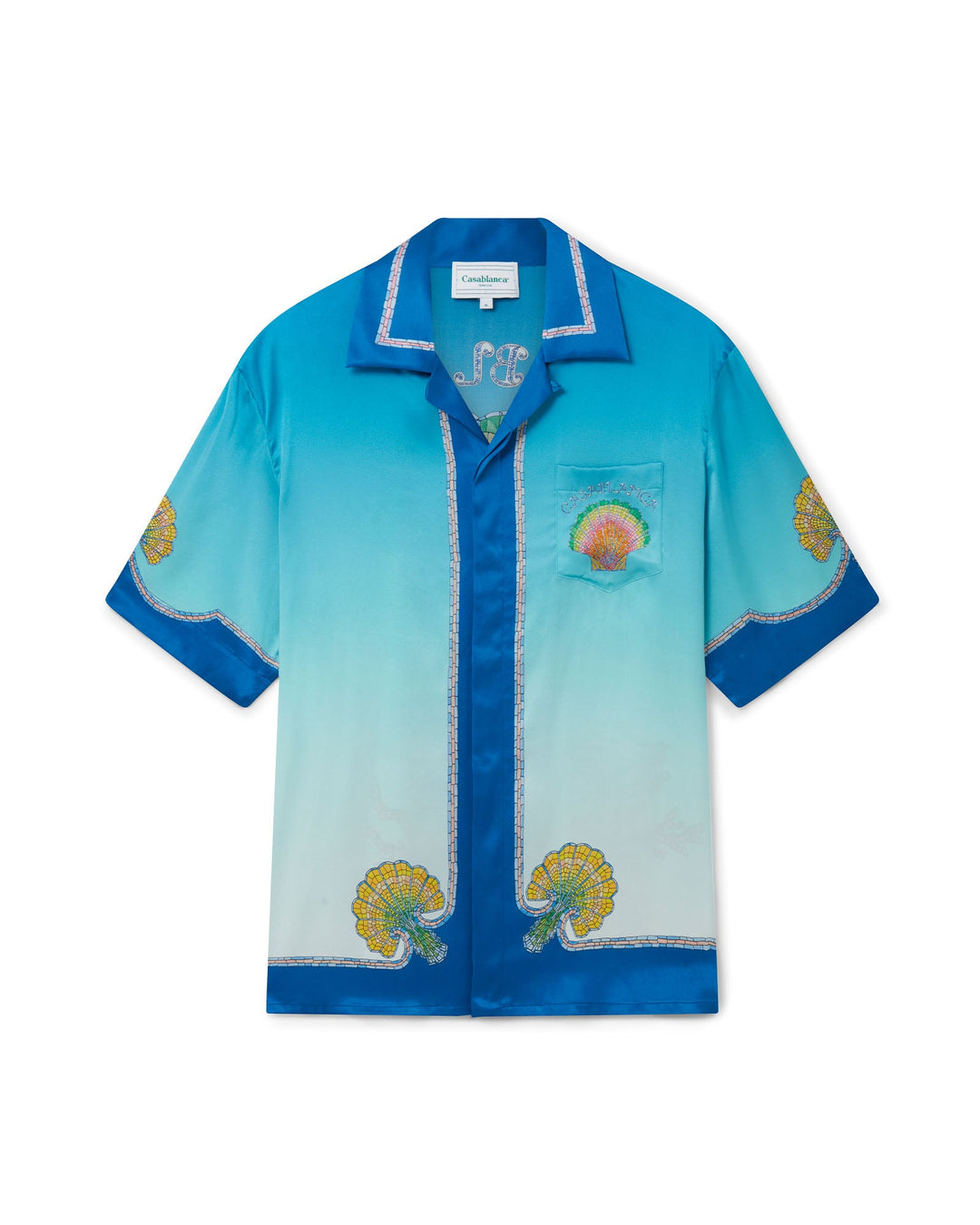 Unisex Cuban Collar Short Sleeve Shirt
