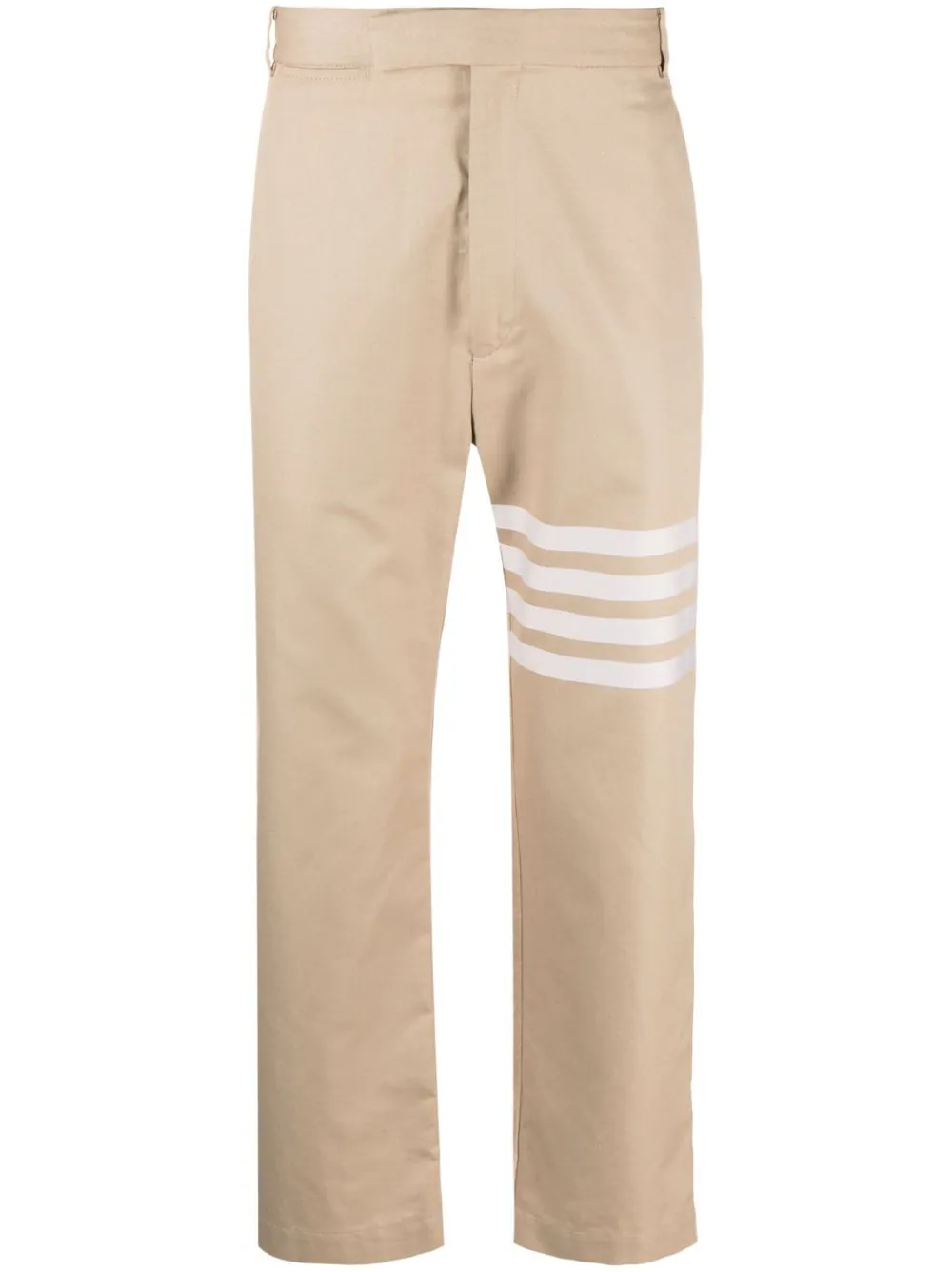 Cotton 4-Bar Straight Leg Trouser