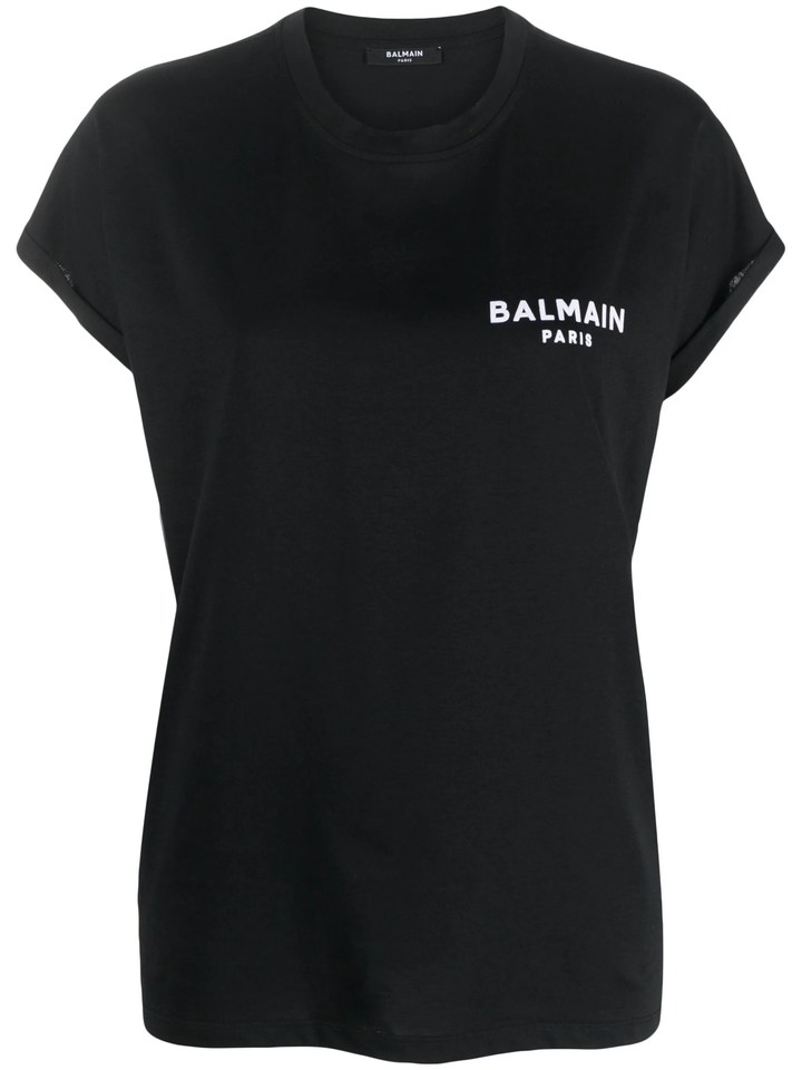 Balmain Flock Detail T-Shirt