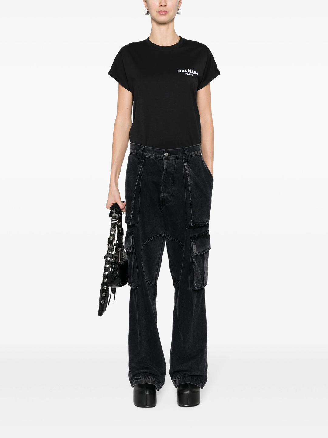 Balmain Flock Detail T-Shirt