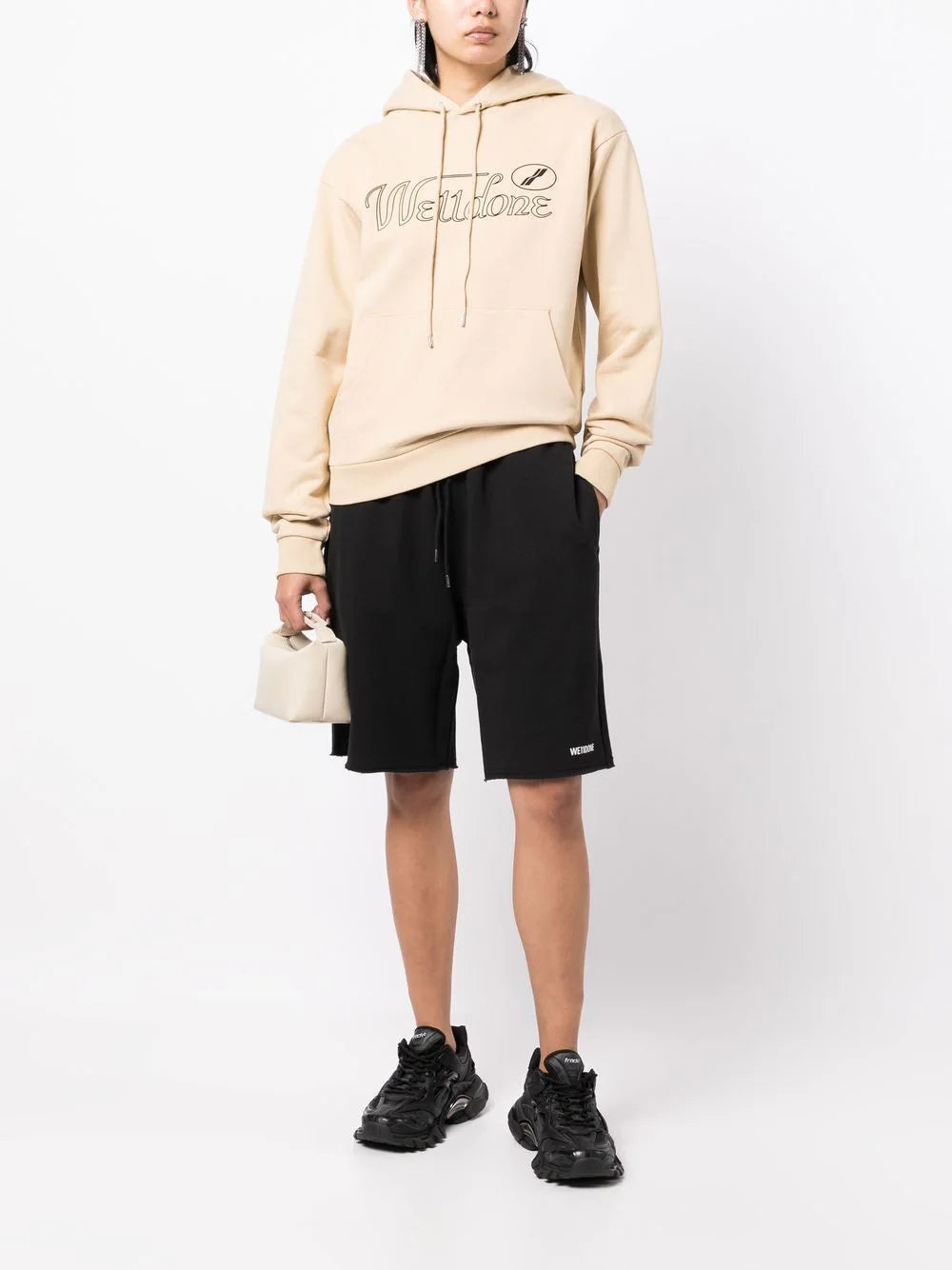 Black Basic Logo Shorts