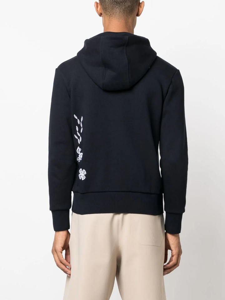 Nautical Embroidery Cotton Hoodie