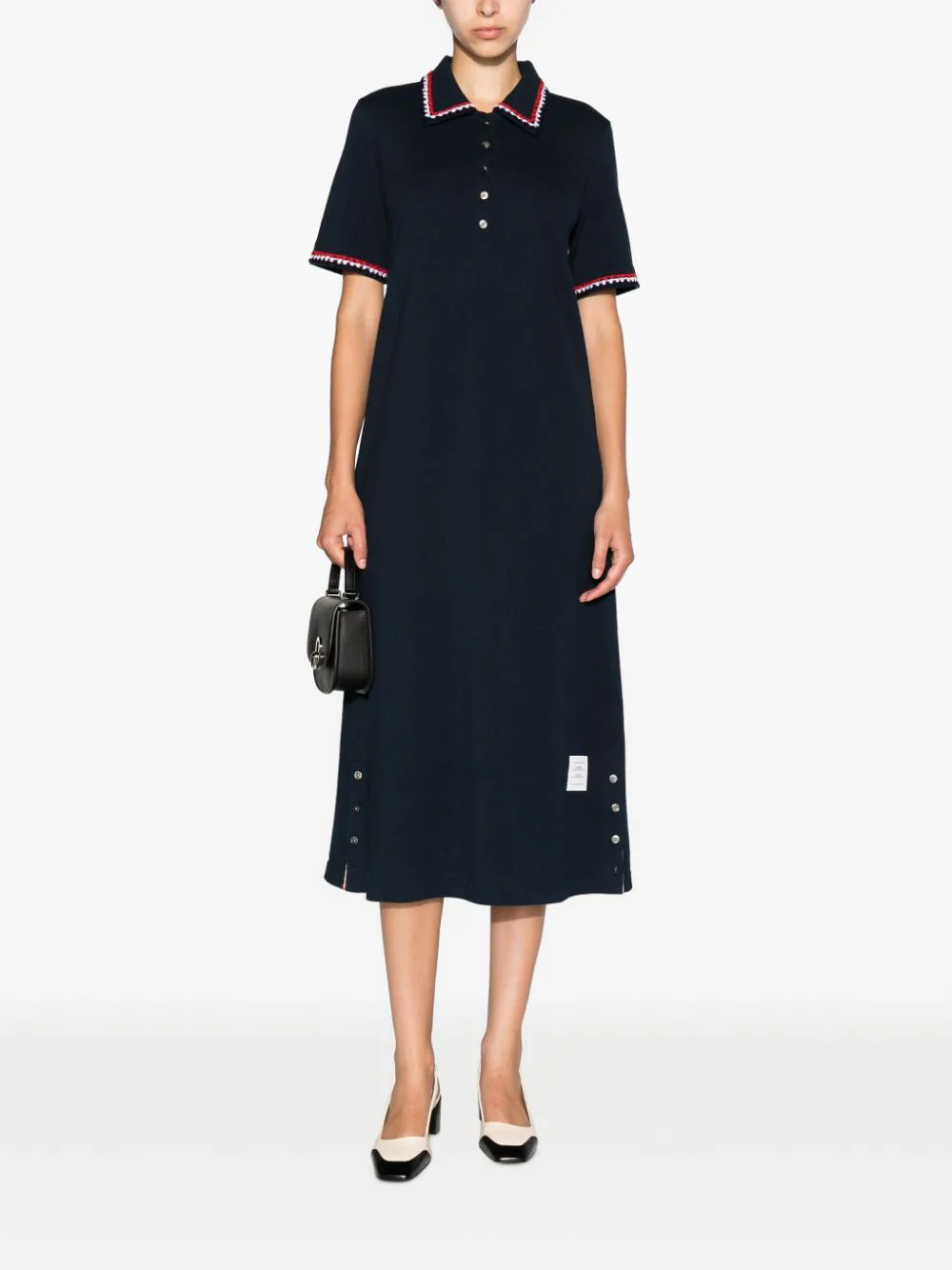 Thom Browne RWB-Trimmed Polo Dress Women - view 2