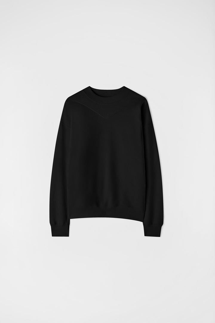 Rib Neckline Sweatshirt