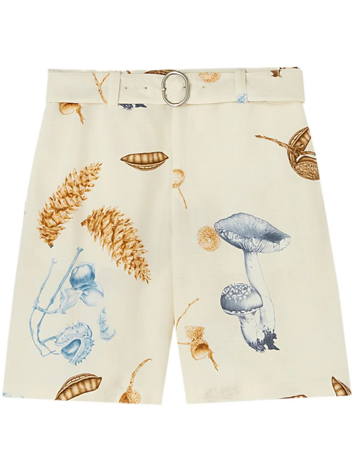 Handdrawn Forest Fluid Viscose Shorts