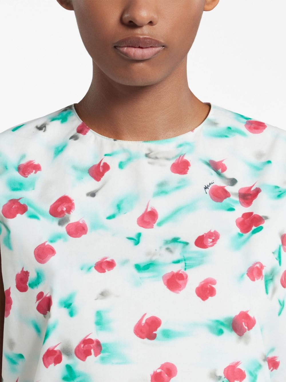 Lily White Print Top