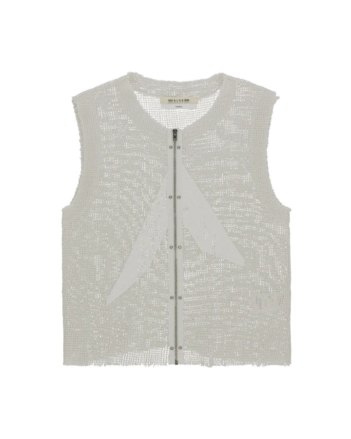 Zip Up Logo Mesh Vest