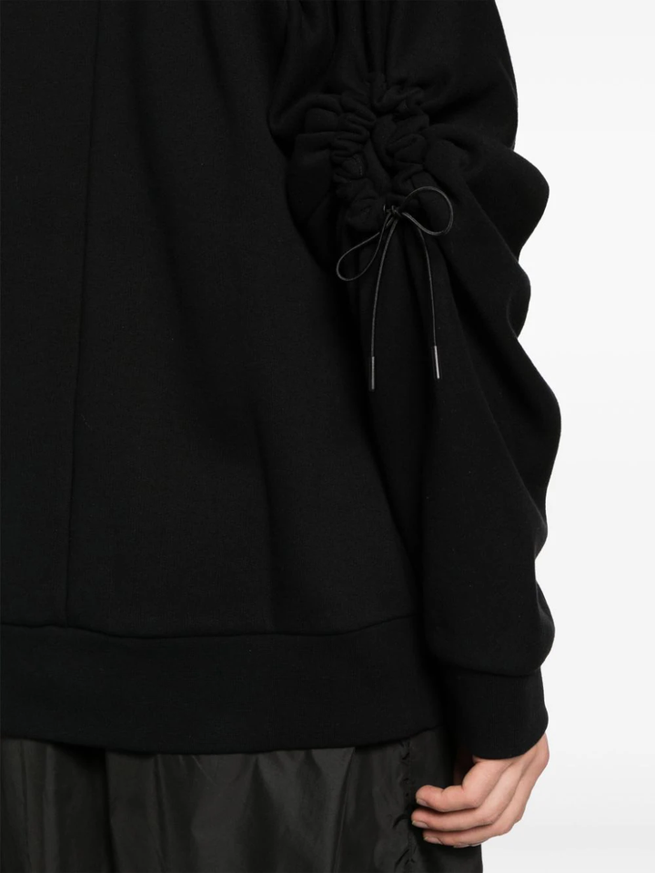 Ruched Elbow Hoodie Sweatshirt