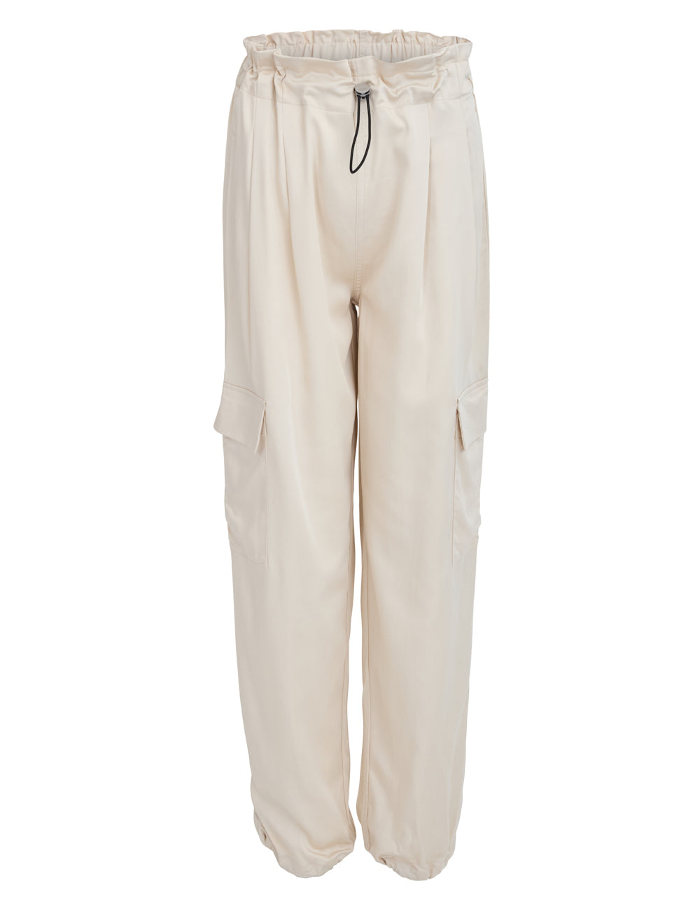 Stretch Sateen High Waist Soft Pants