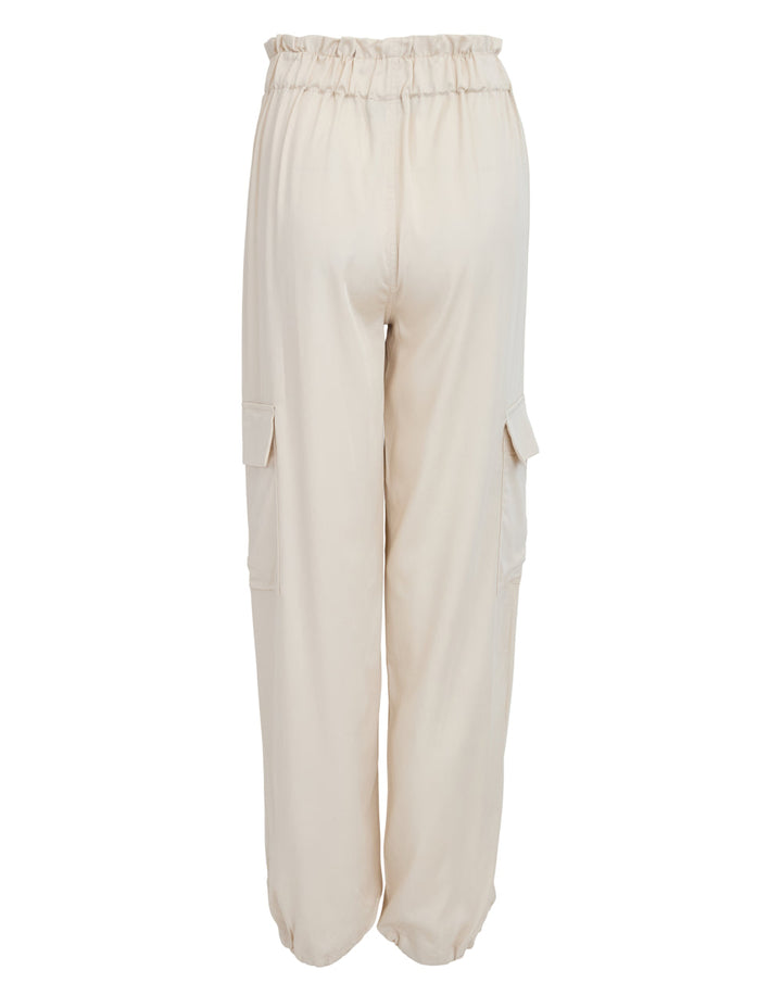 Stretch Sateen High Waist Soft Pants