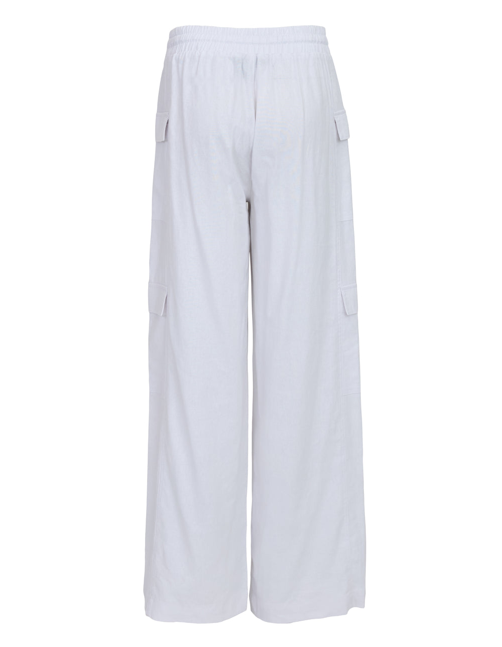 Linen High Rise Drawstring Waist Pants