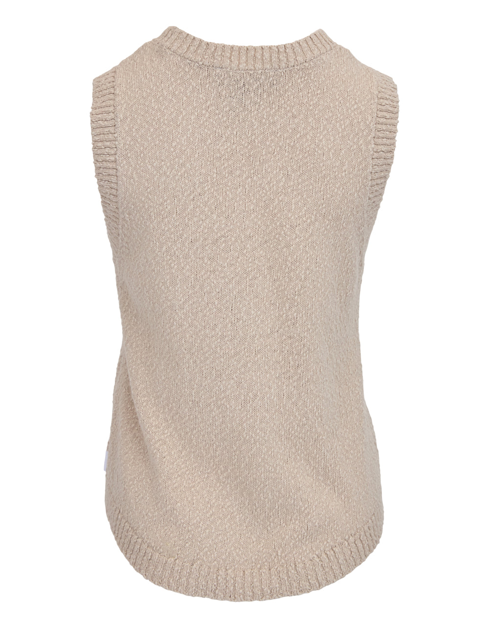 Cotton Slub Yarn Sleeveless Sweater