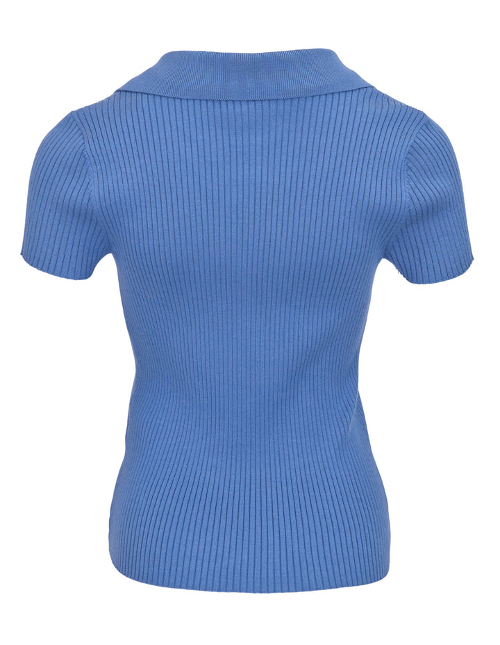 Rayon Lurex Yarn Short Sleeve Sweater