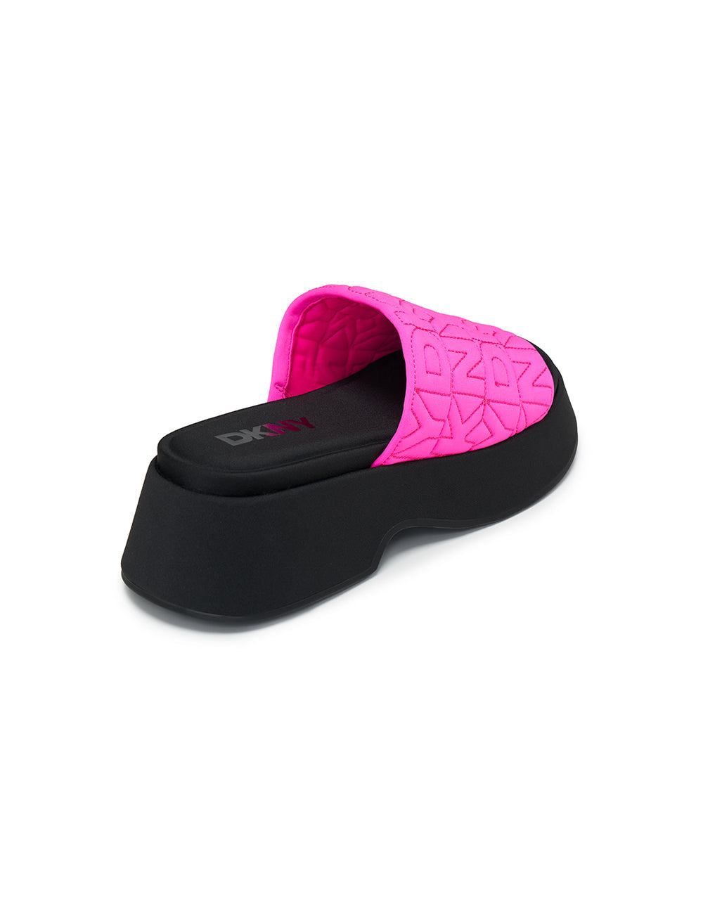 Stitched Logo Satin Neoprene Flatforms