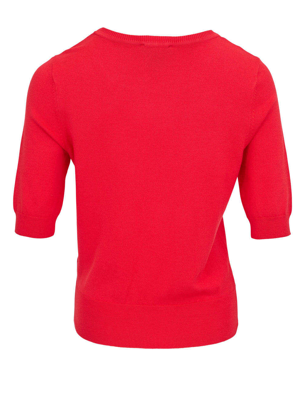 Spun Rayon Mesh V Crewneck Sweater