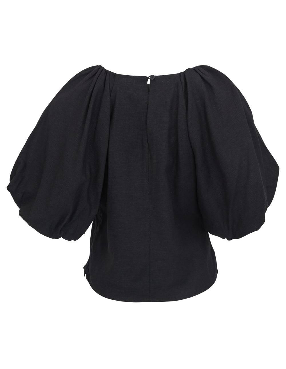 Linen Viscose Puff Sleeve Top