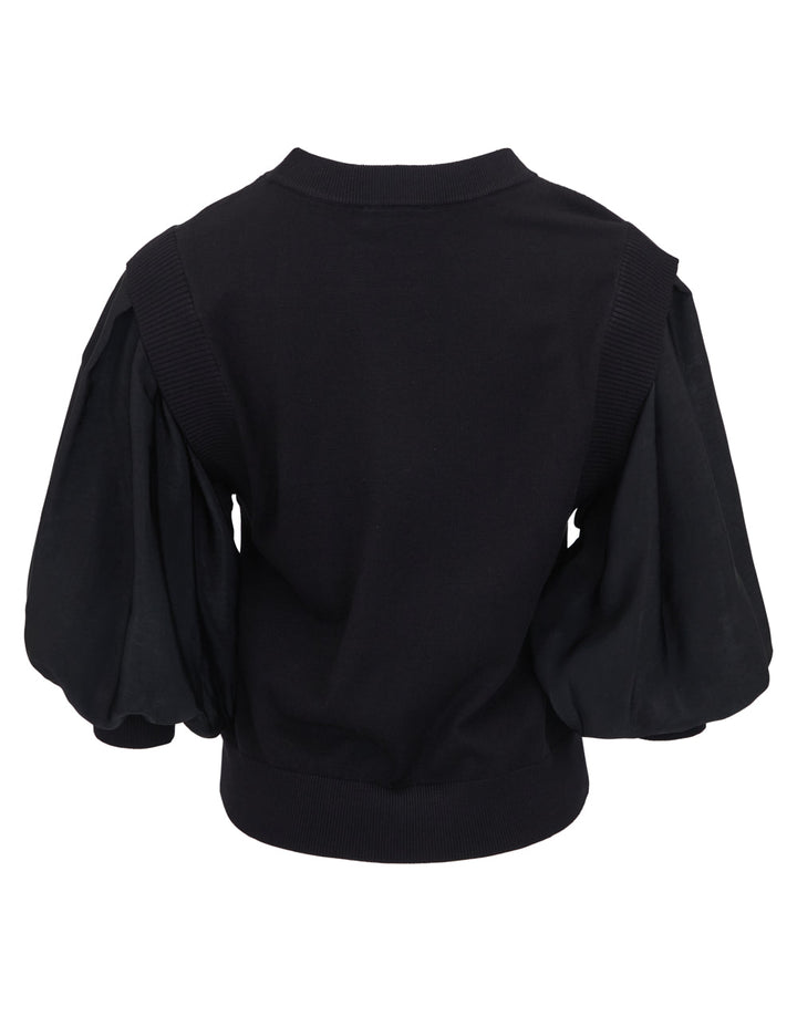 Spun Rayon Nylon Supple Satin Sweater