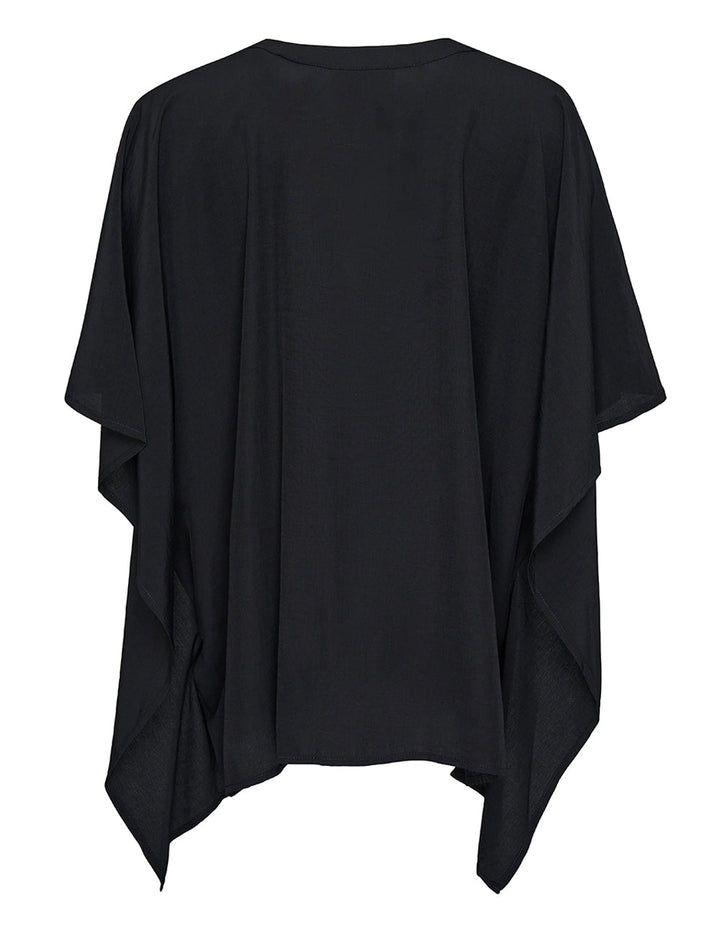 Silky Rayon Oversized Button Top