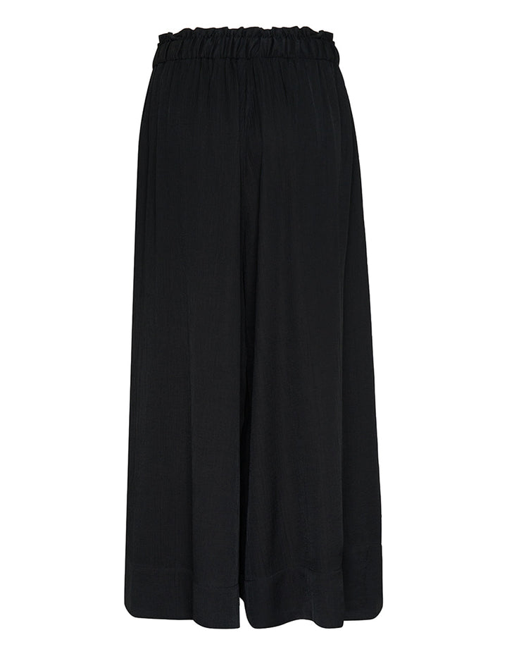 Crinkle Poly Crop Wide Leg Pants