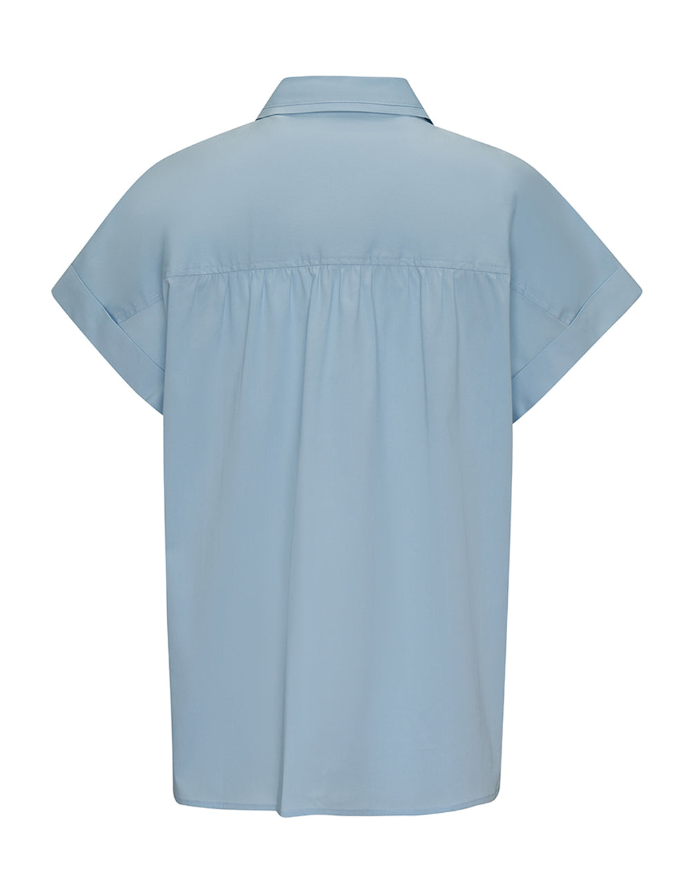 Silky Stretch Poplin Button Top