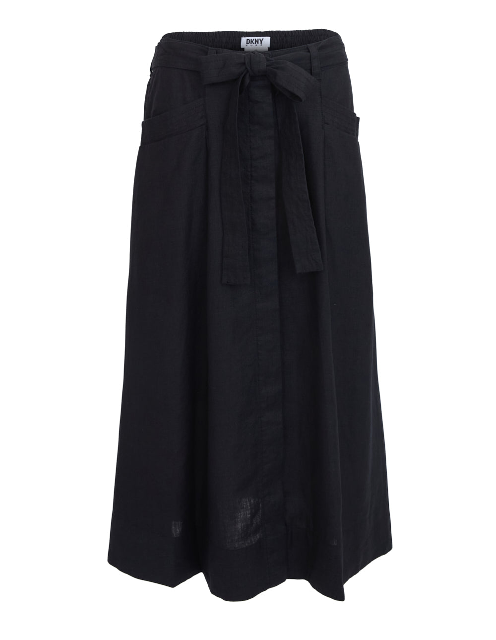 Hanky Linen Trapunto Midi Skirt