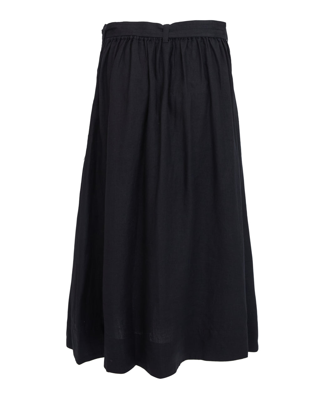 Hanky Linen Trapunto Midi Skirt