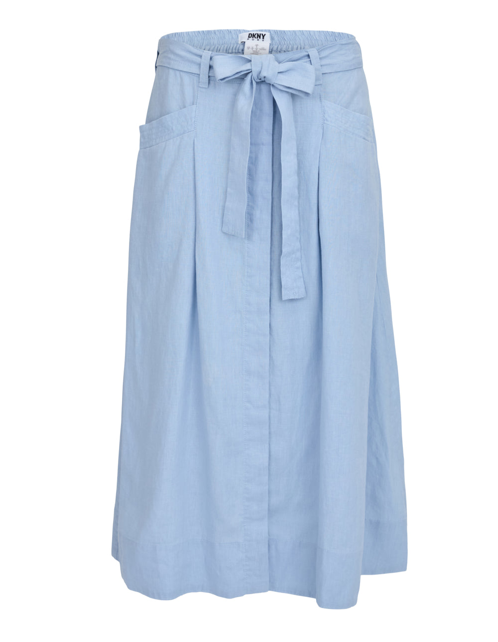 Hanky Linen Trapunto Midi Skirt