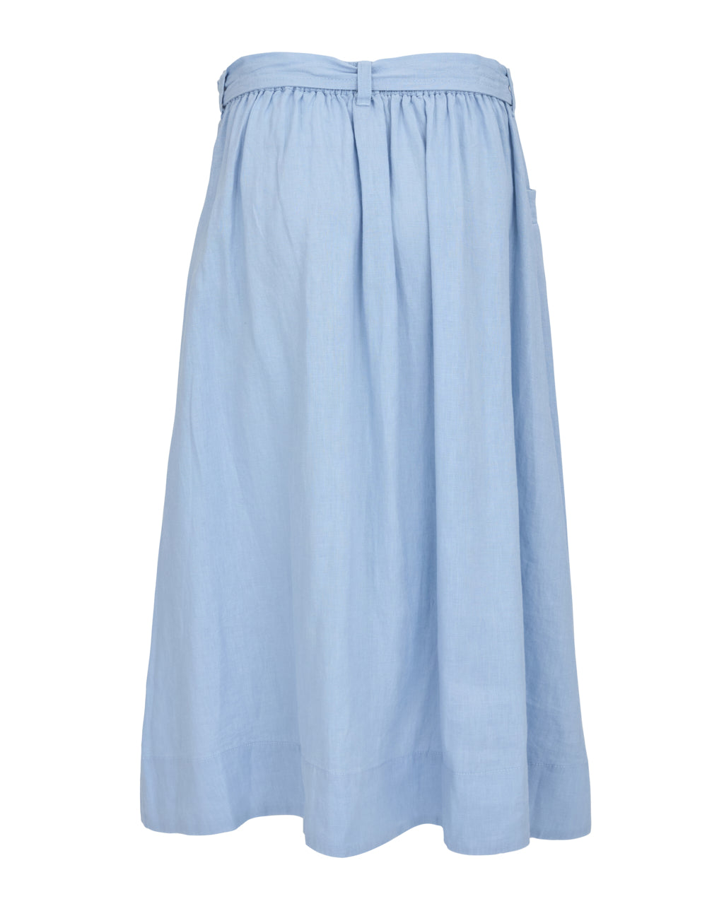 Hanky Linen Trapunto Midi Skirt