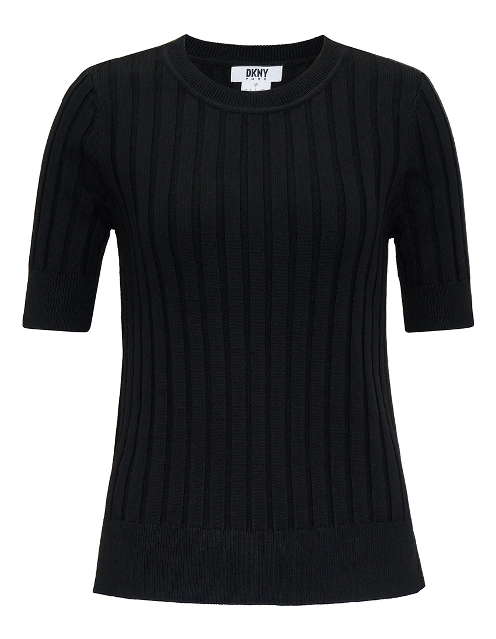 Cotton Modal Silk Rib Crew Neck Sweater