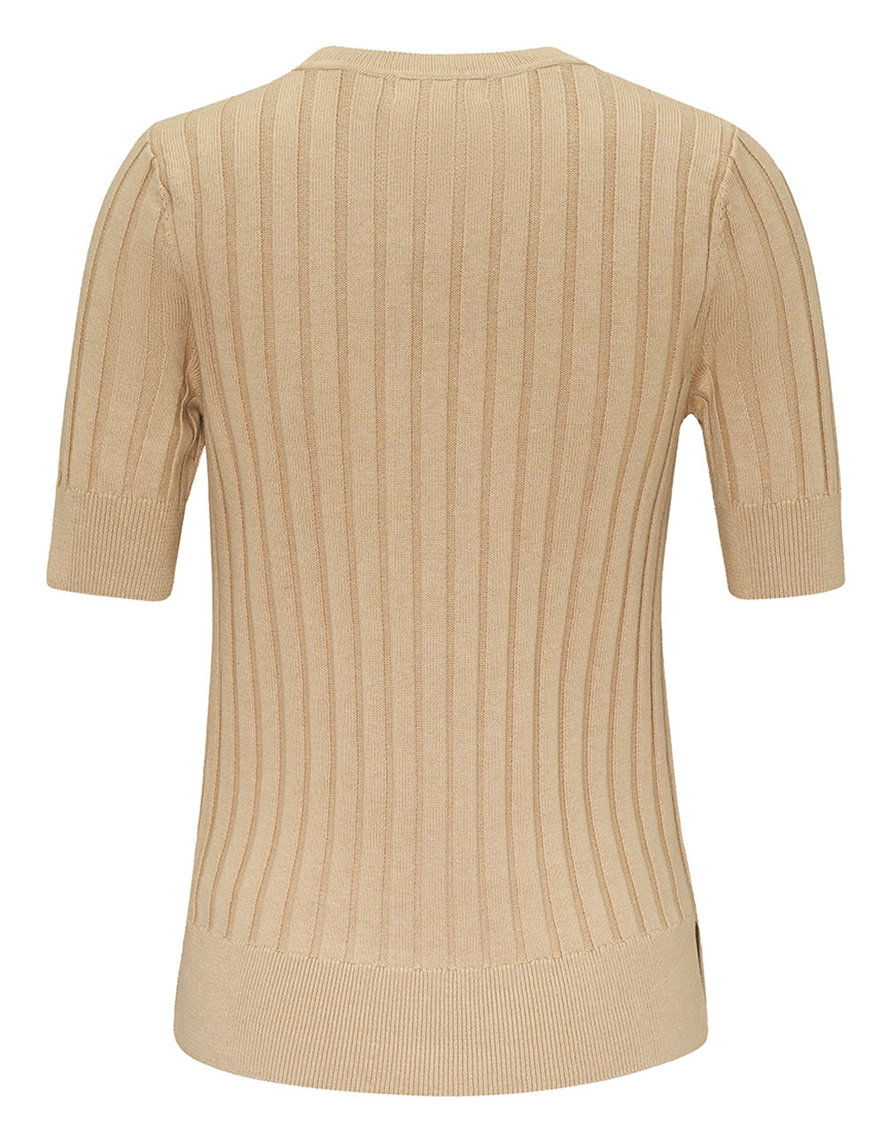 Cotton Modal Silk Rib Crew Neck Sweater