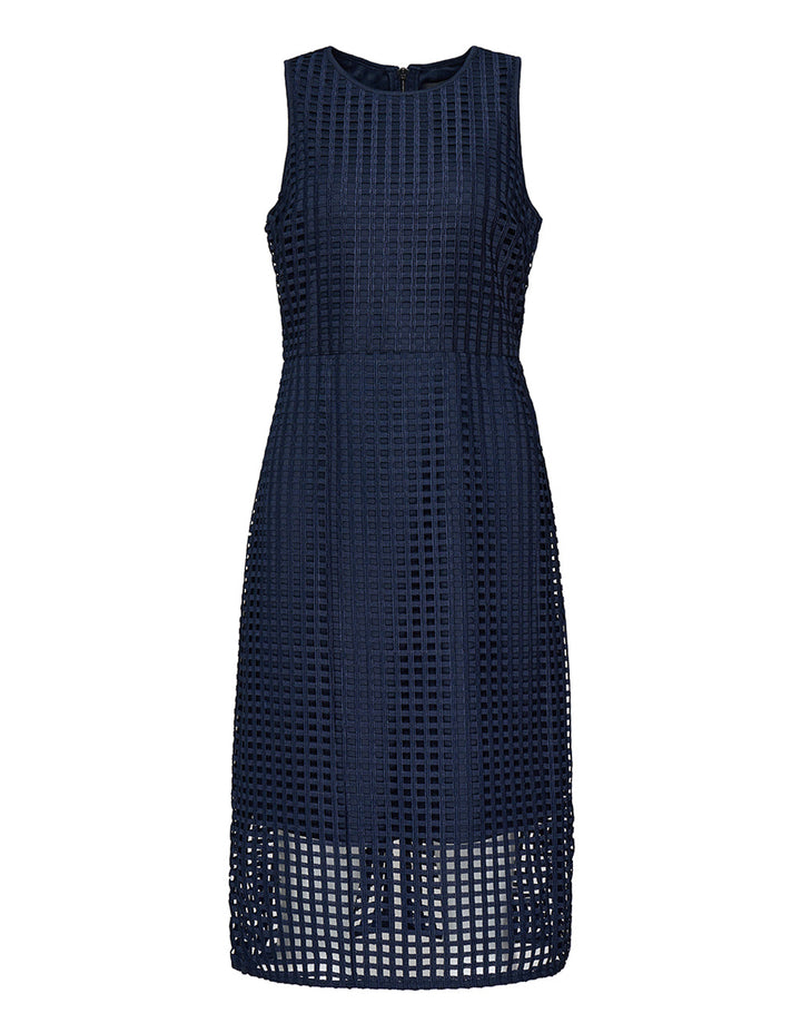 Grid Lace Woven Dress