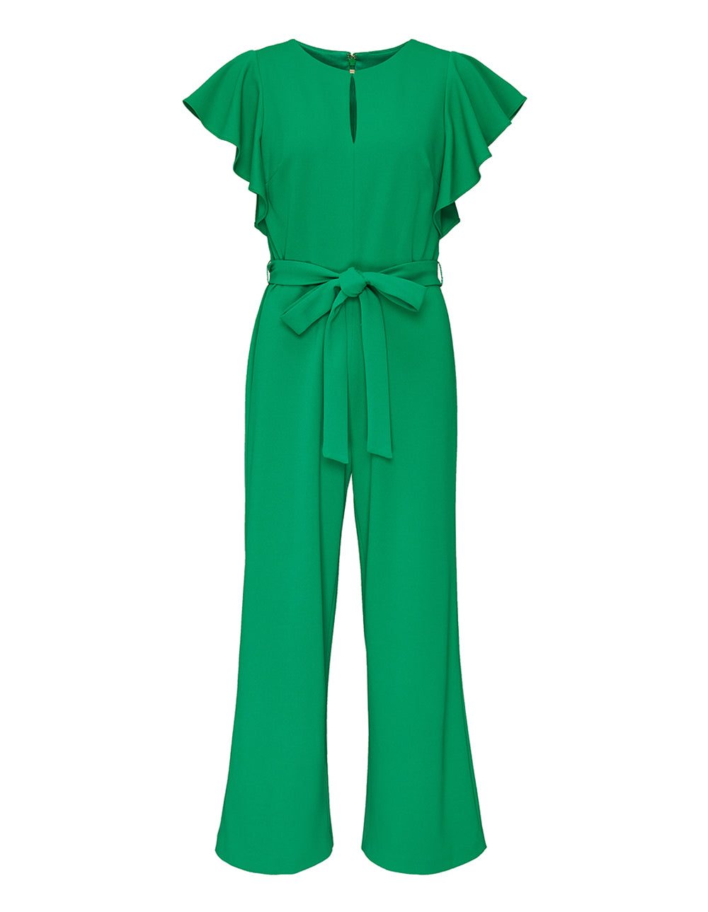 Scuba Crepe Flutter Sleeeve Jumpsuit