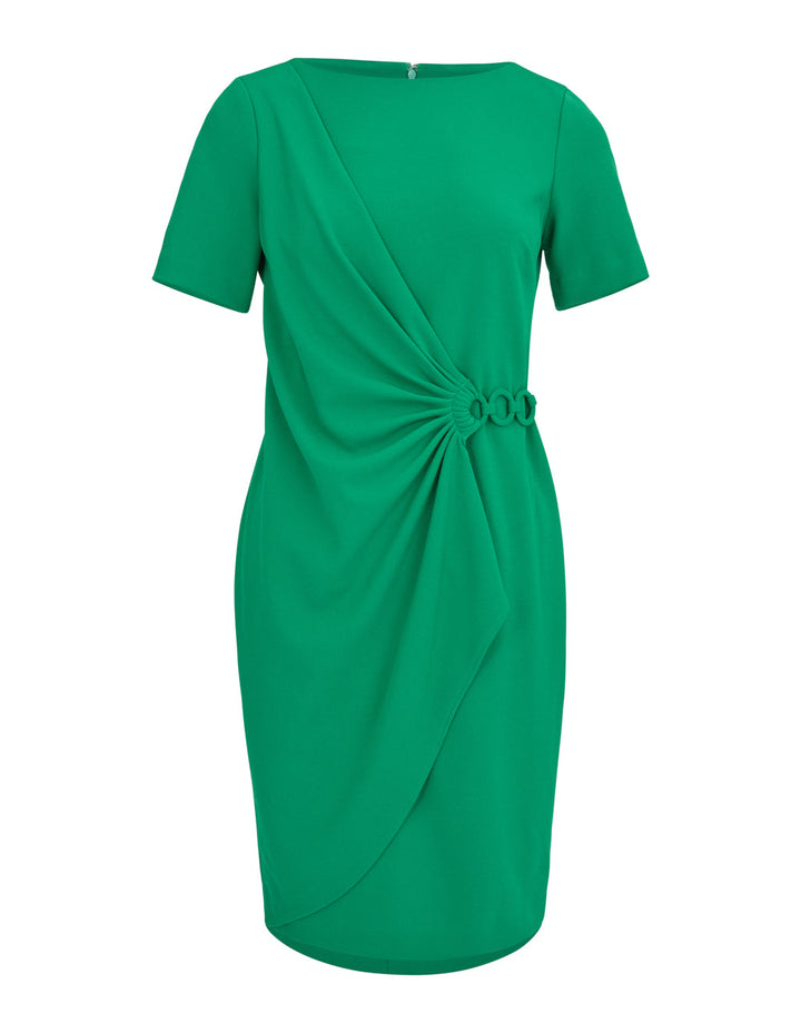 Scuba Crepe Overwrap Dress