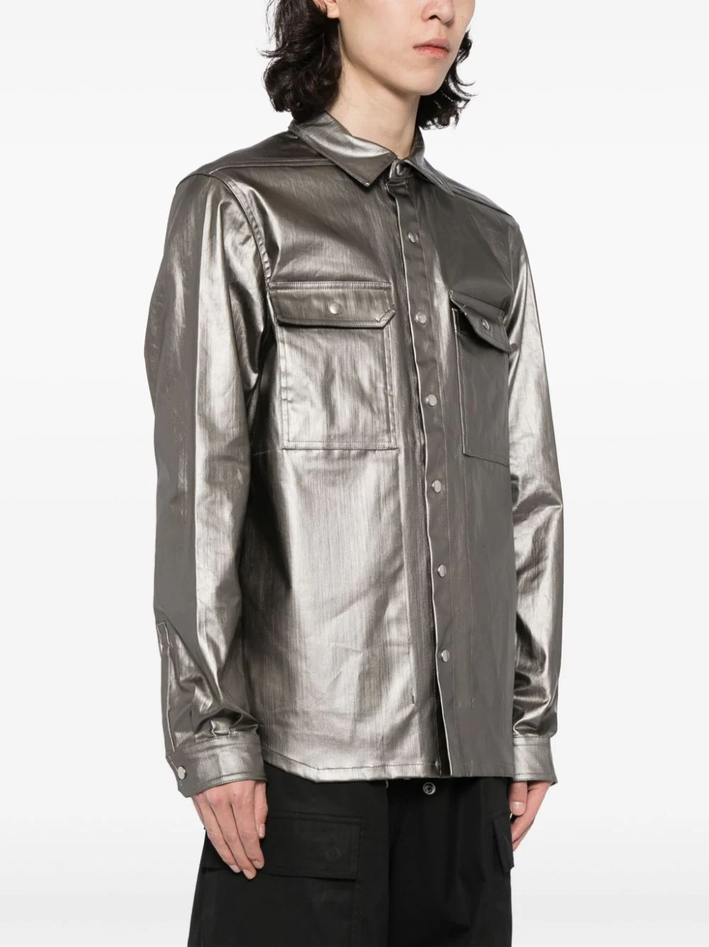 Outershirt Coated Stretch Blouson