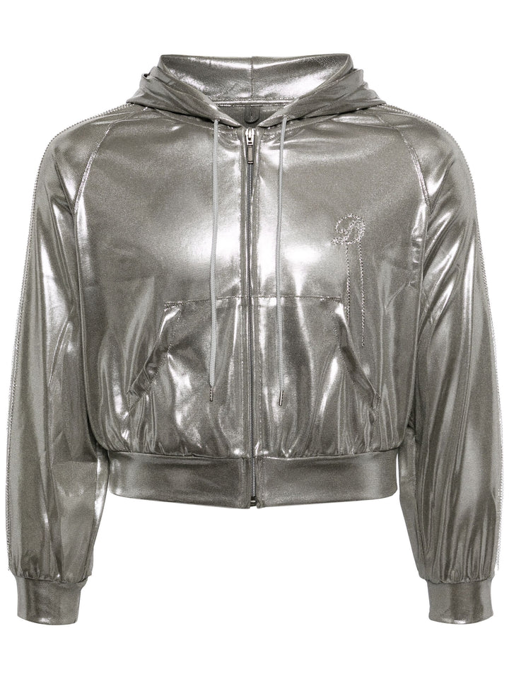 Foil Jersey Track Hoodie