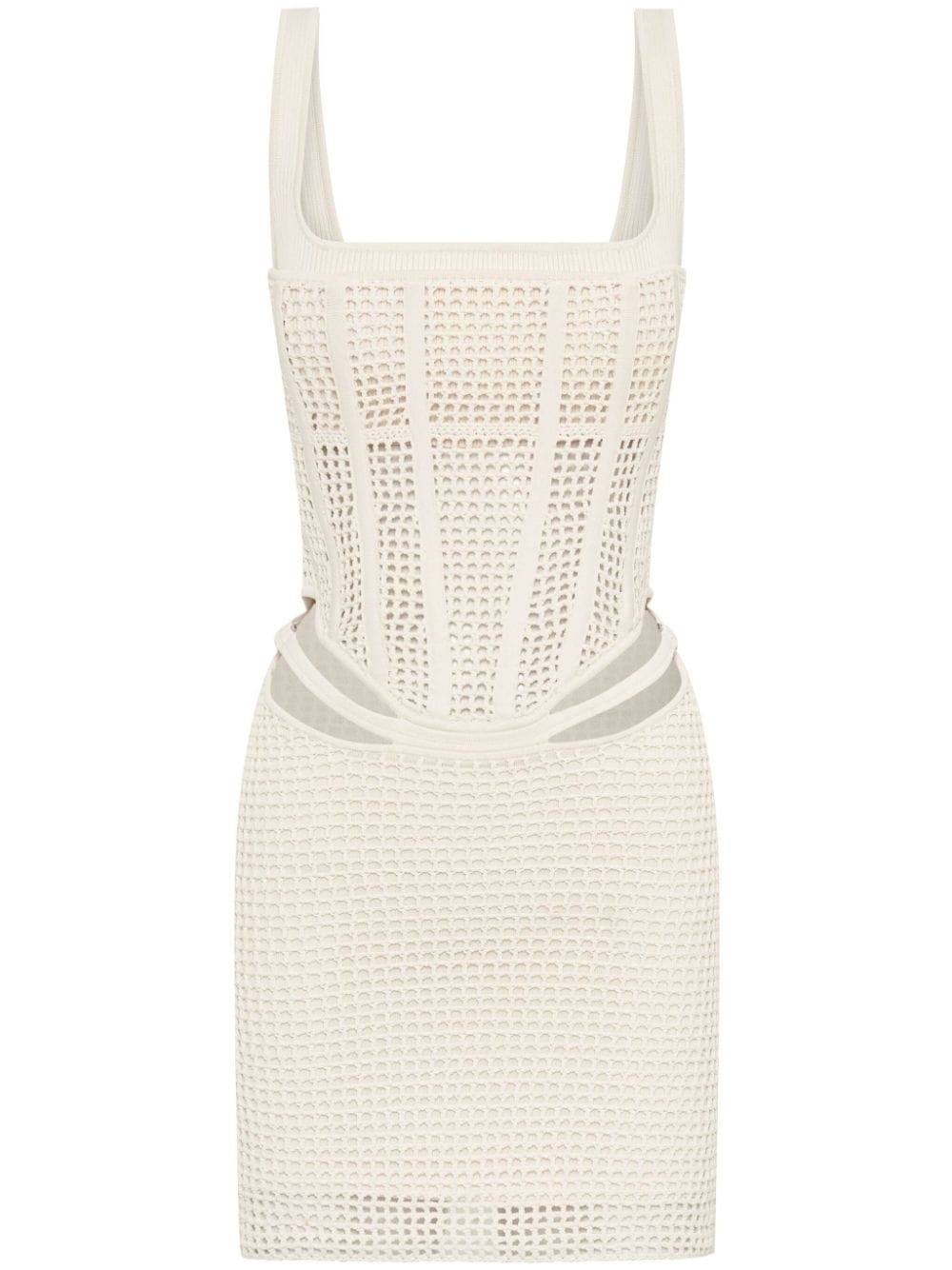 Crochet Suspend Corset Mini Dress