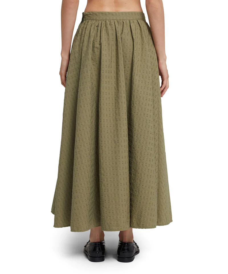 Seersucker Maxi Skirt