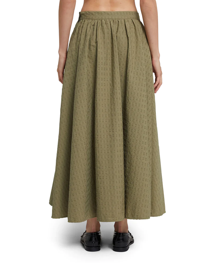 Seersucker Maxi Skirt