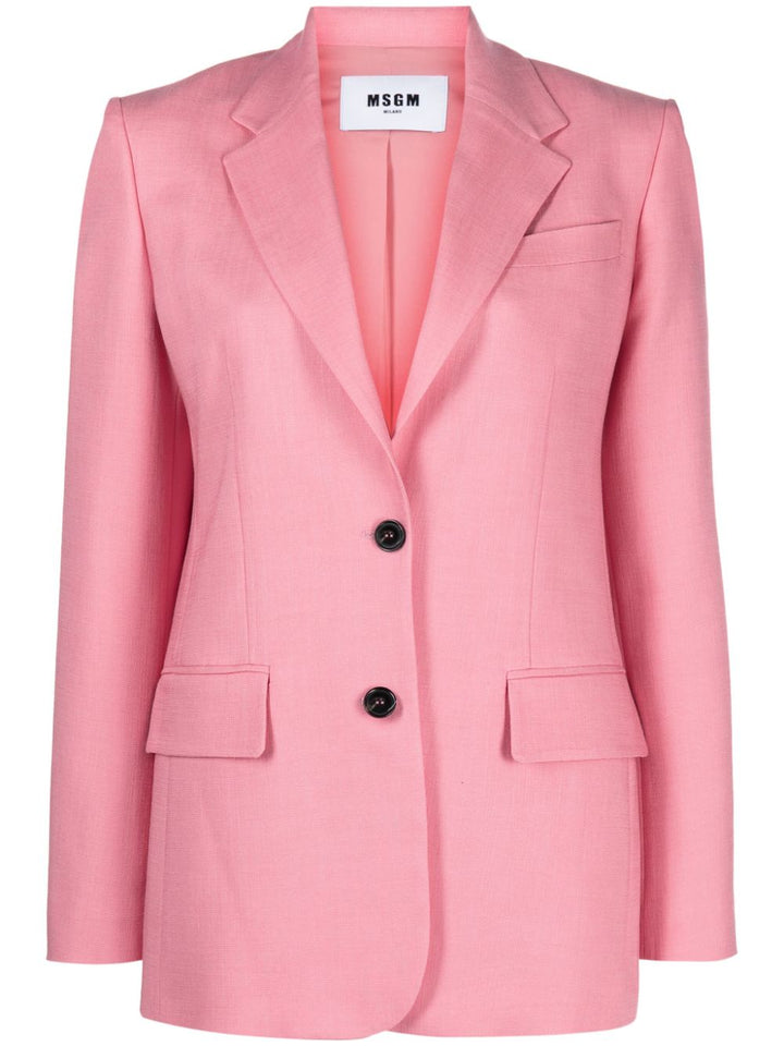 Pink Single Breasted Jacket