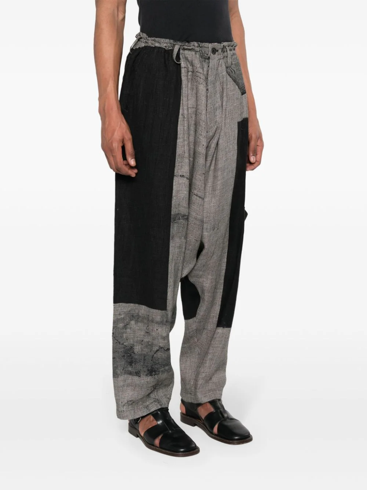 Square Pattern Sarouel Pants