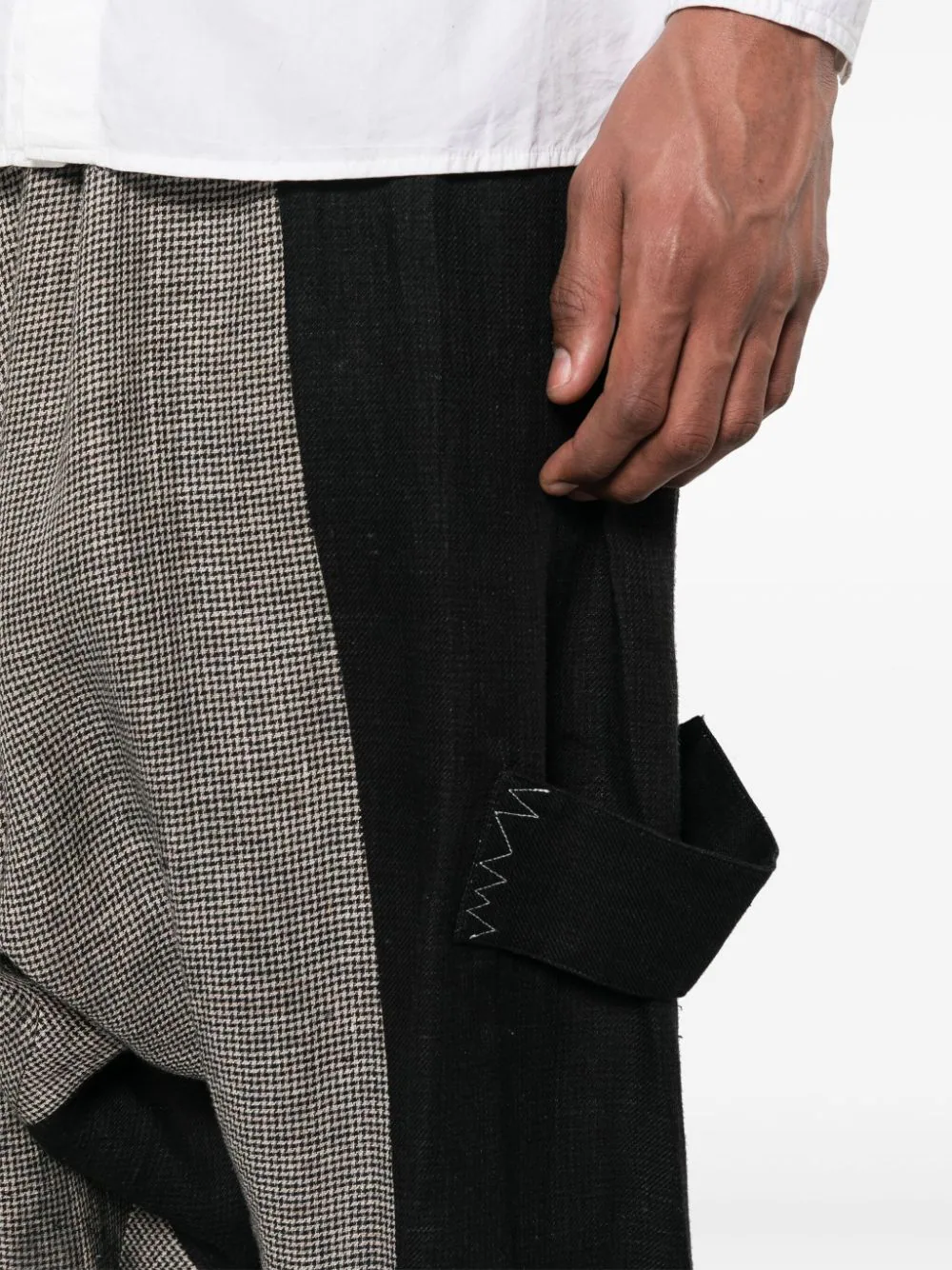 Square Pattern Sarouel Pants