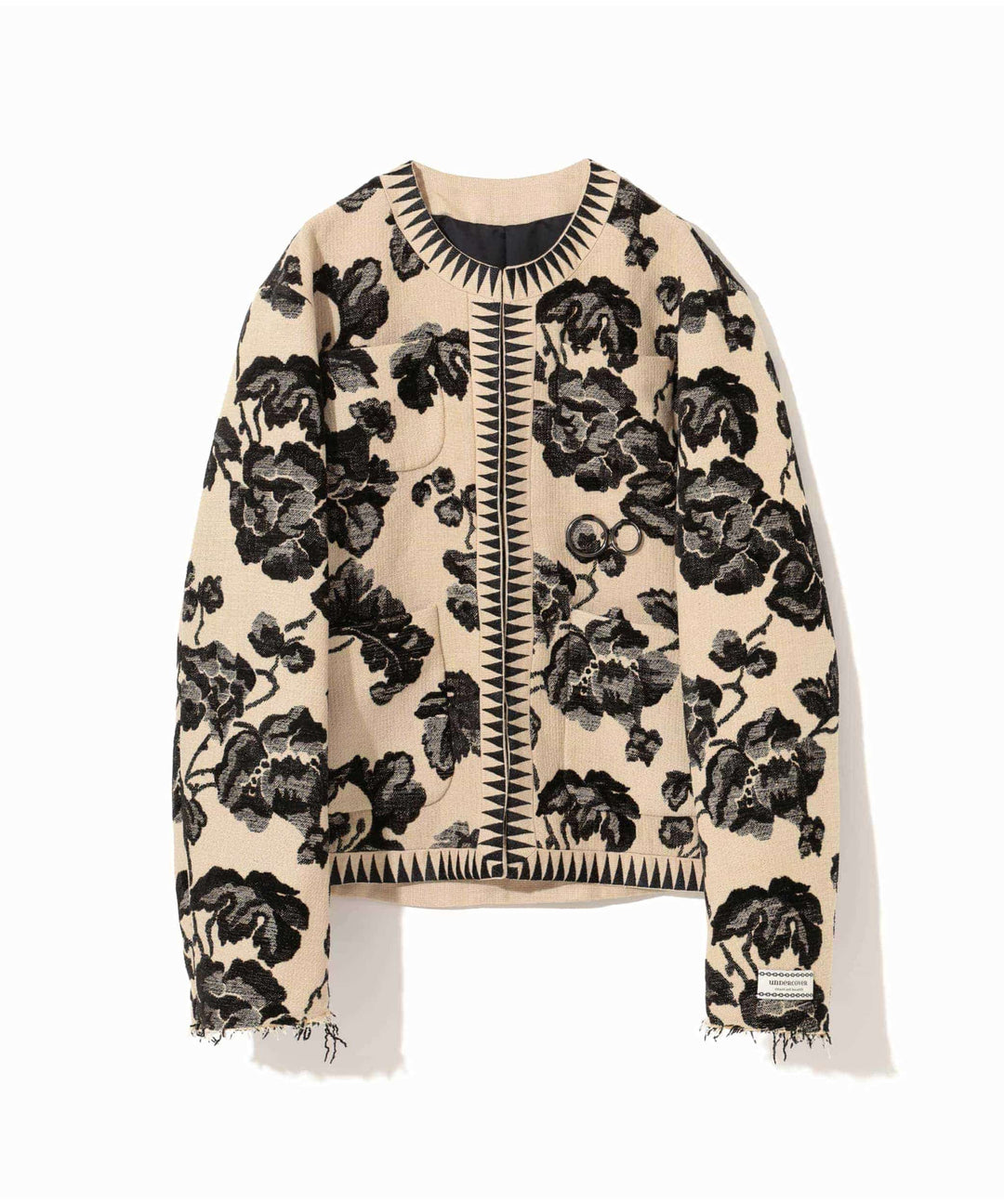 Black Floral Print Blouson