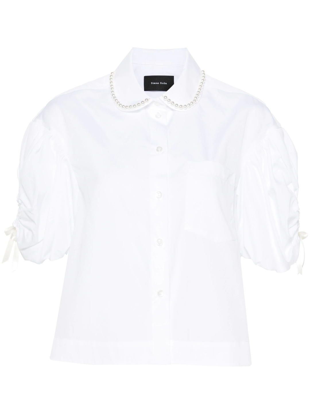 Cropped Puff Sleeve Shirt