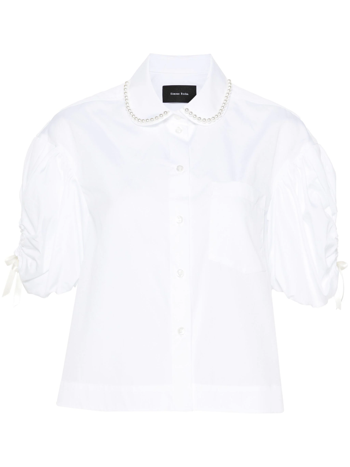 Cropped Puff Sleeve Shirt