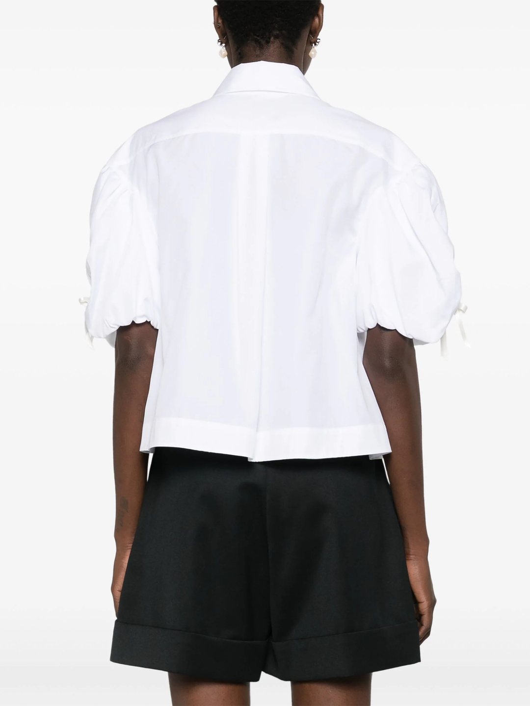 Cropped Puff Sleeve Shirt